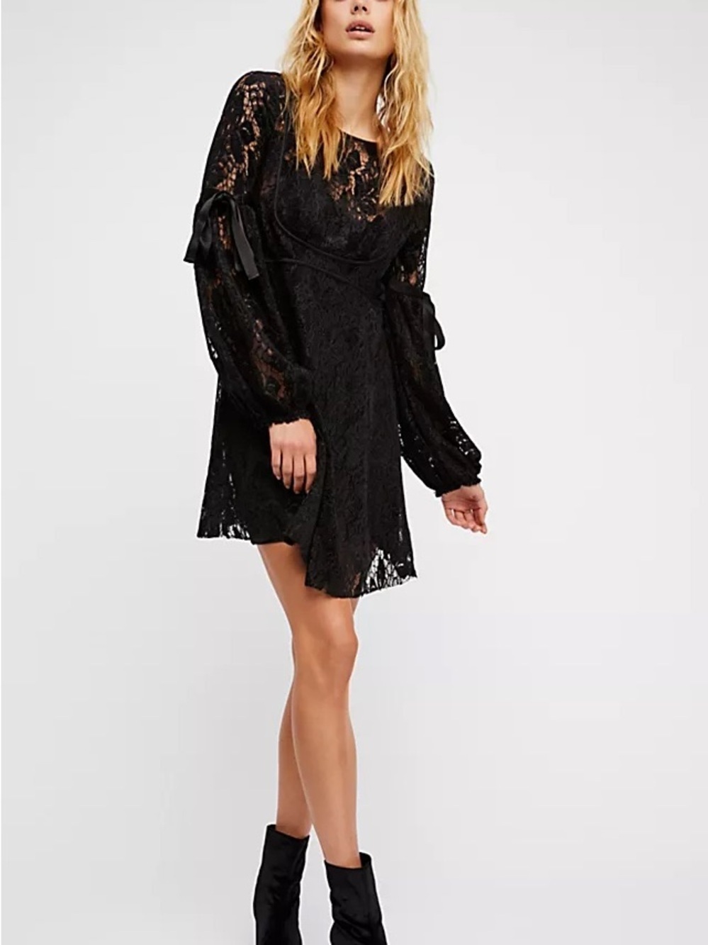 Free People | Dresses | Free People Ruby Lace Mini Dress Large